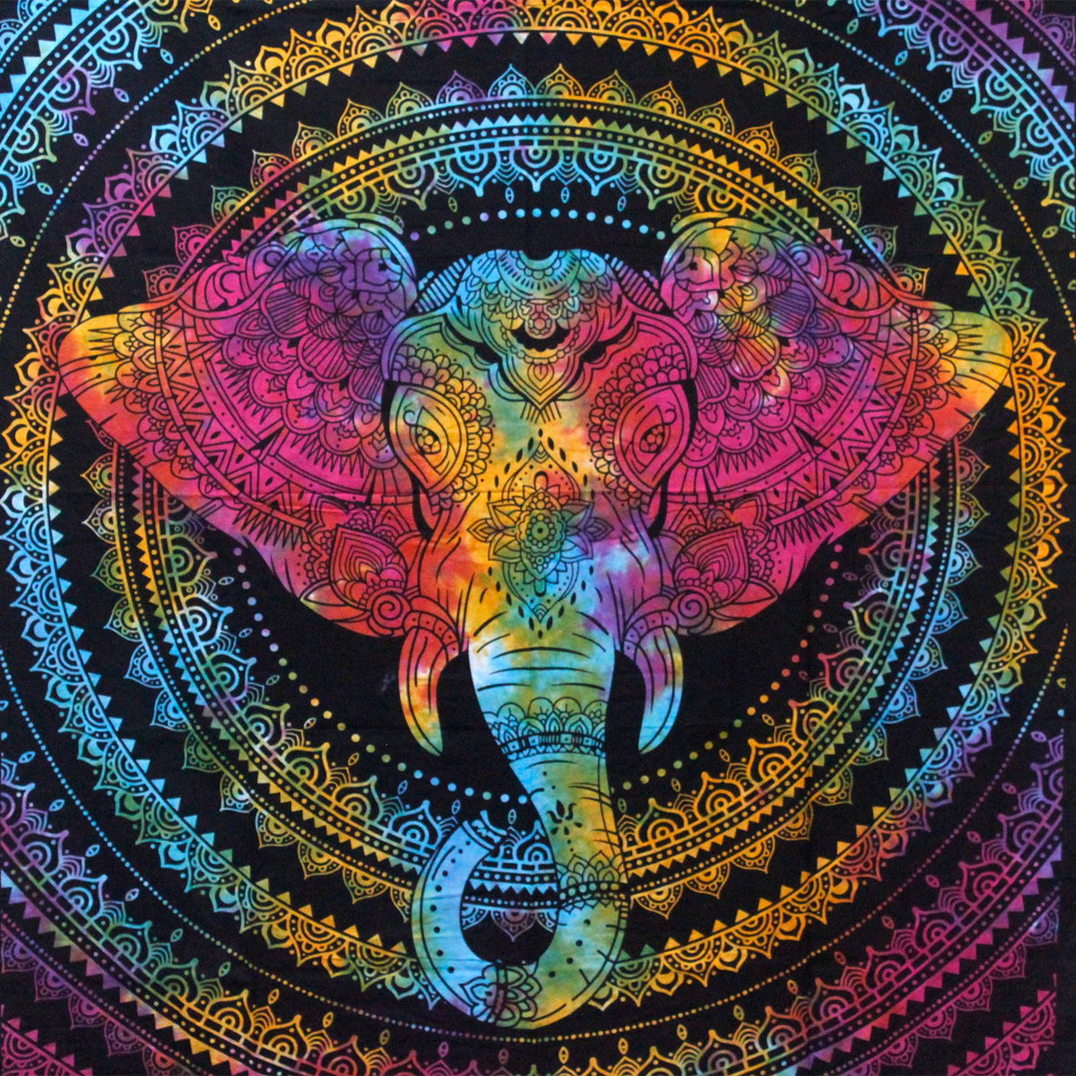 Single Cotton Bedspread & Wall Hanging - Elephant Head 130x200cm – view 4