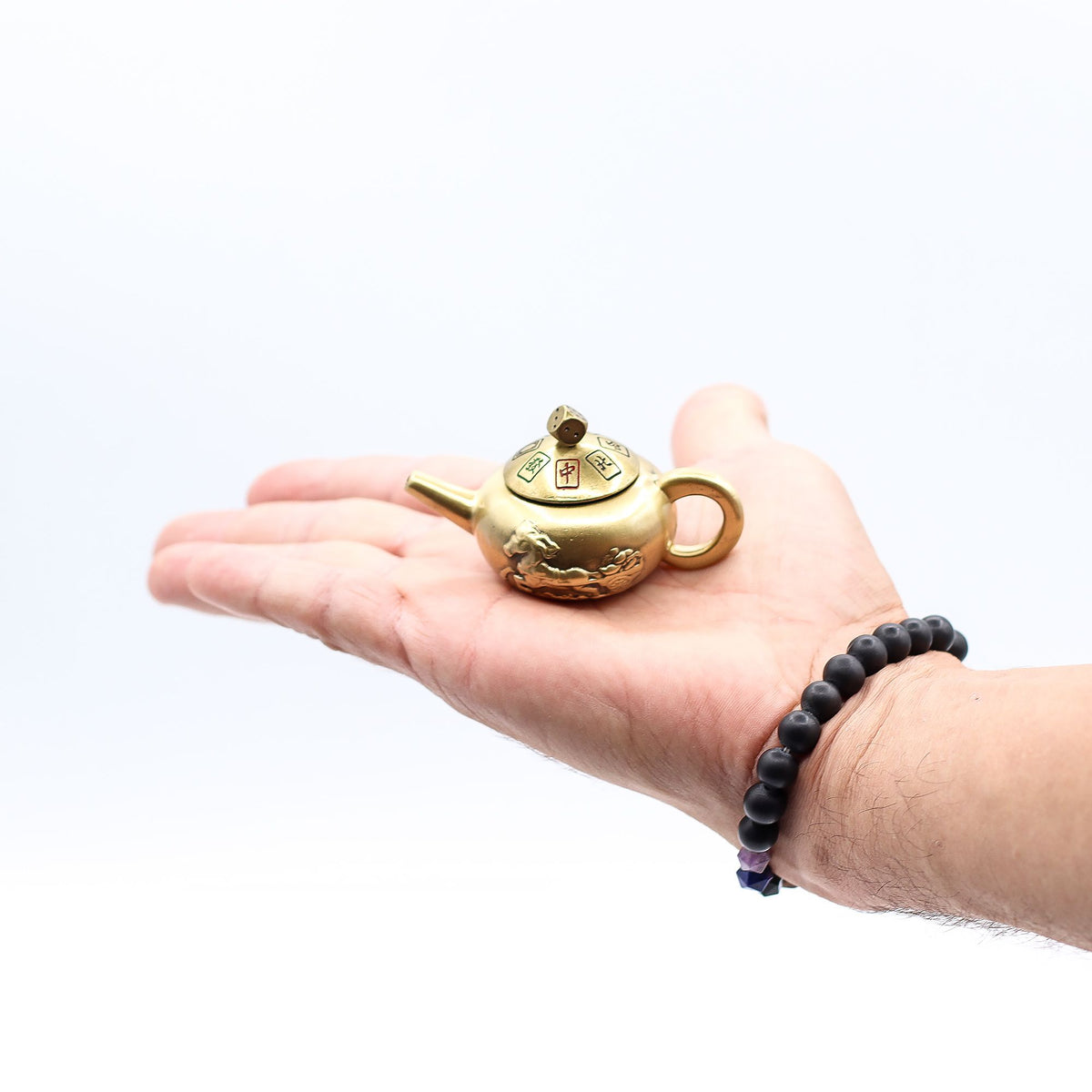 Feng Shui Lucky Teapot Spinner with Dice Lid – view 5