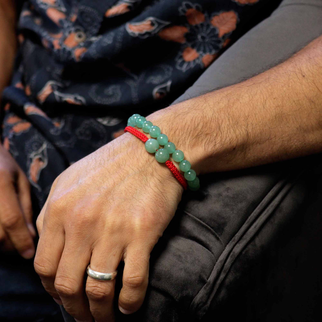Jade Double Power Bracelet Set