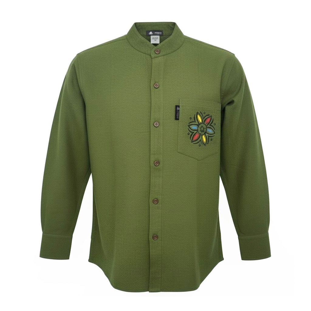 Nomad Sari Kathmandu Shirt - Forest Green - Medium – view 3