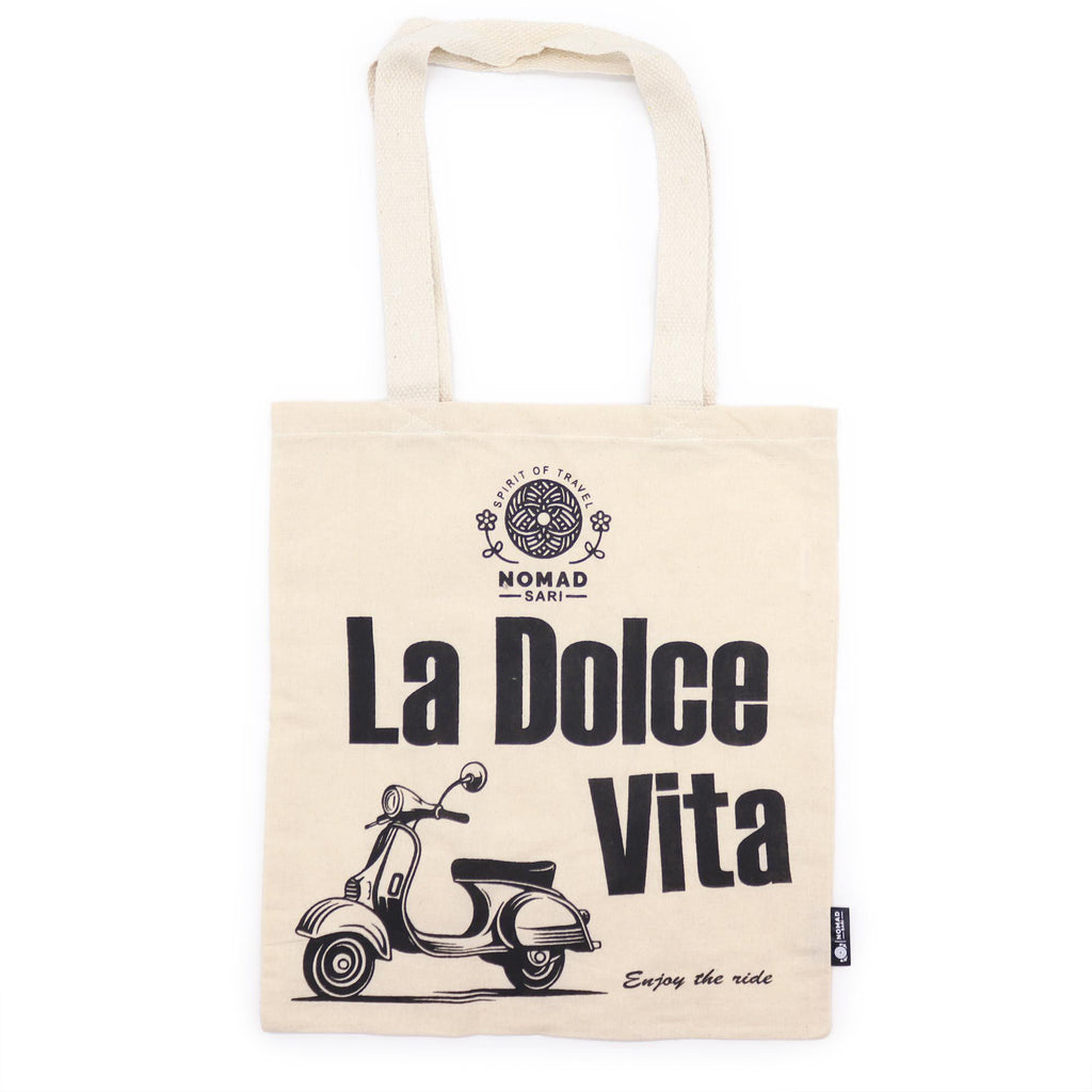 La Dolce Vita Cotton Tote Bag - Natural – view 2