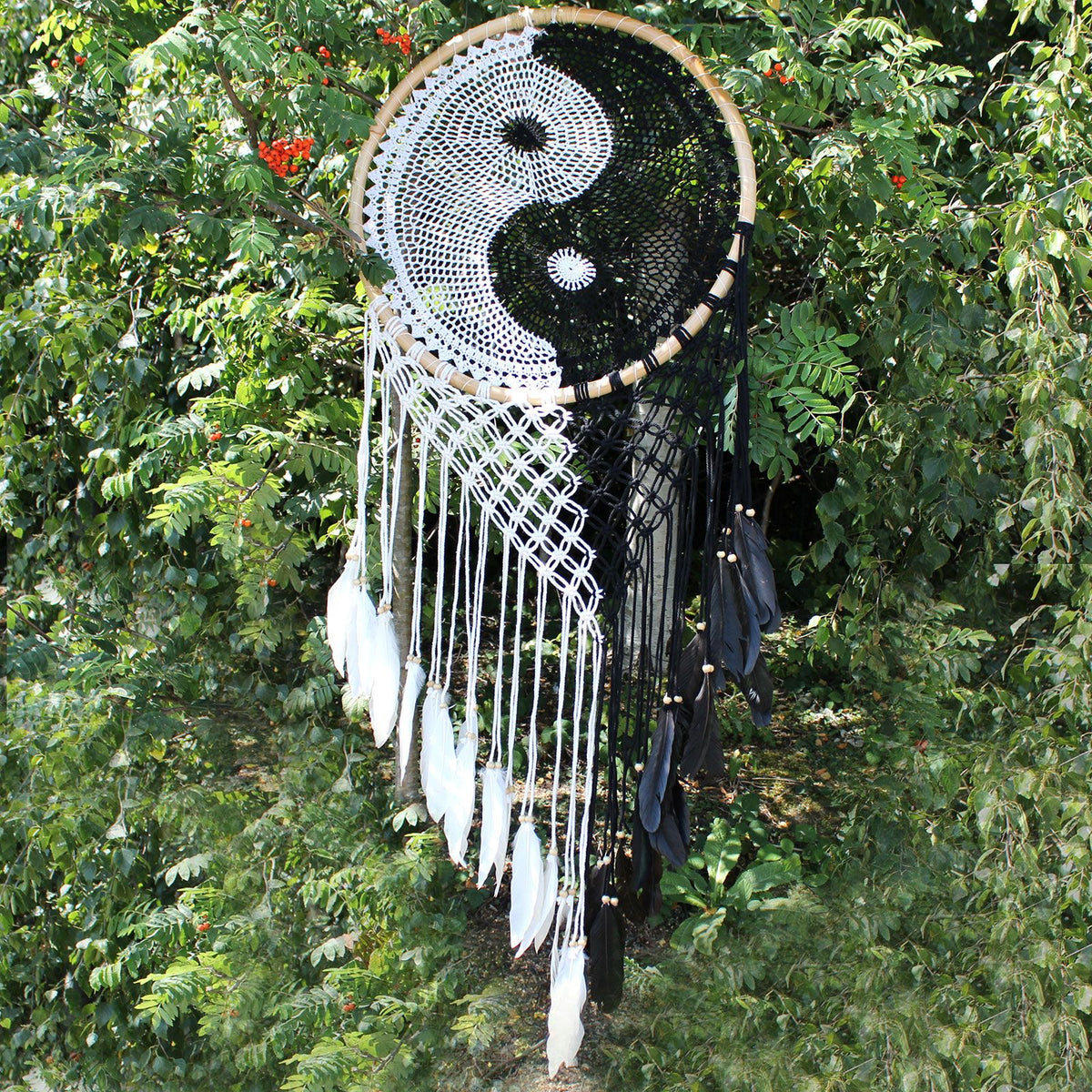 Bali Dreamcatcher - Extra Large Yin Yang - 50 cm – view 3