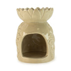 Ceramic Sunflower Oil Burner - Pastel Beige – view 3