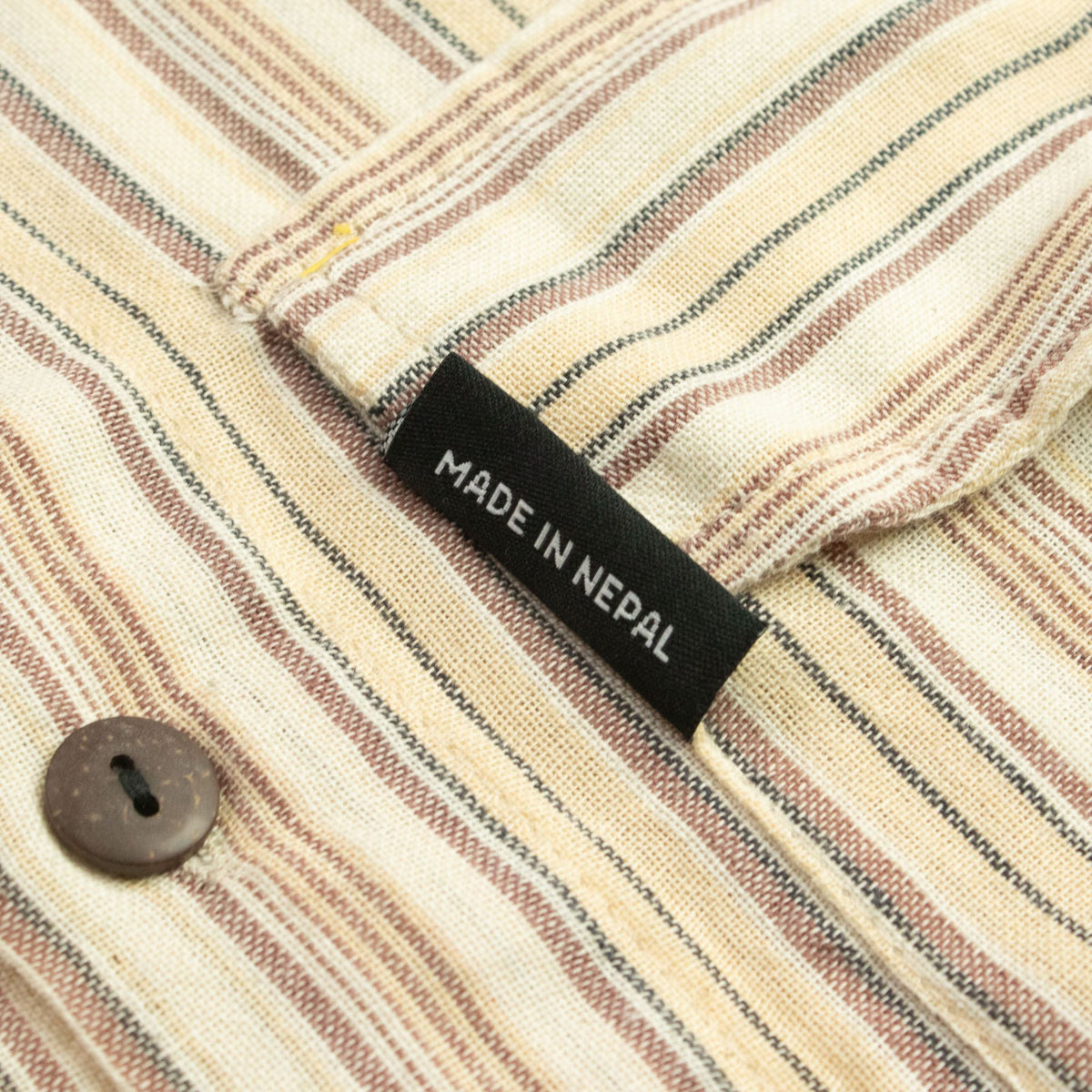 Nomad Sari Grandad Shirt - Brown Beige - XL – view 12