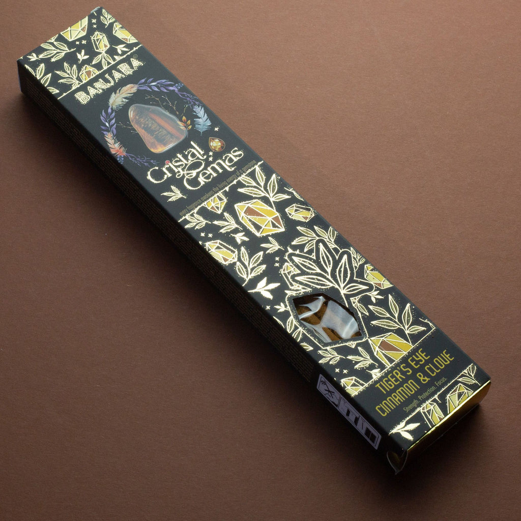 Banjara Crystal Gemas Incense Sticks - Tiger's Eye Cinnamon & Clove – view 2