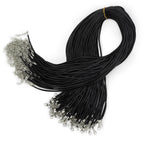 Waxed Cotton Pendant Cord 2mm x 55cm - Black