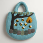 Tree and Beehive Felted Bag - 35x27cm – view 2