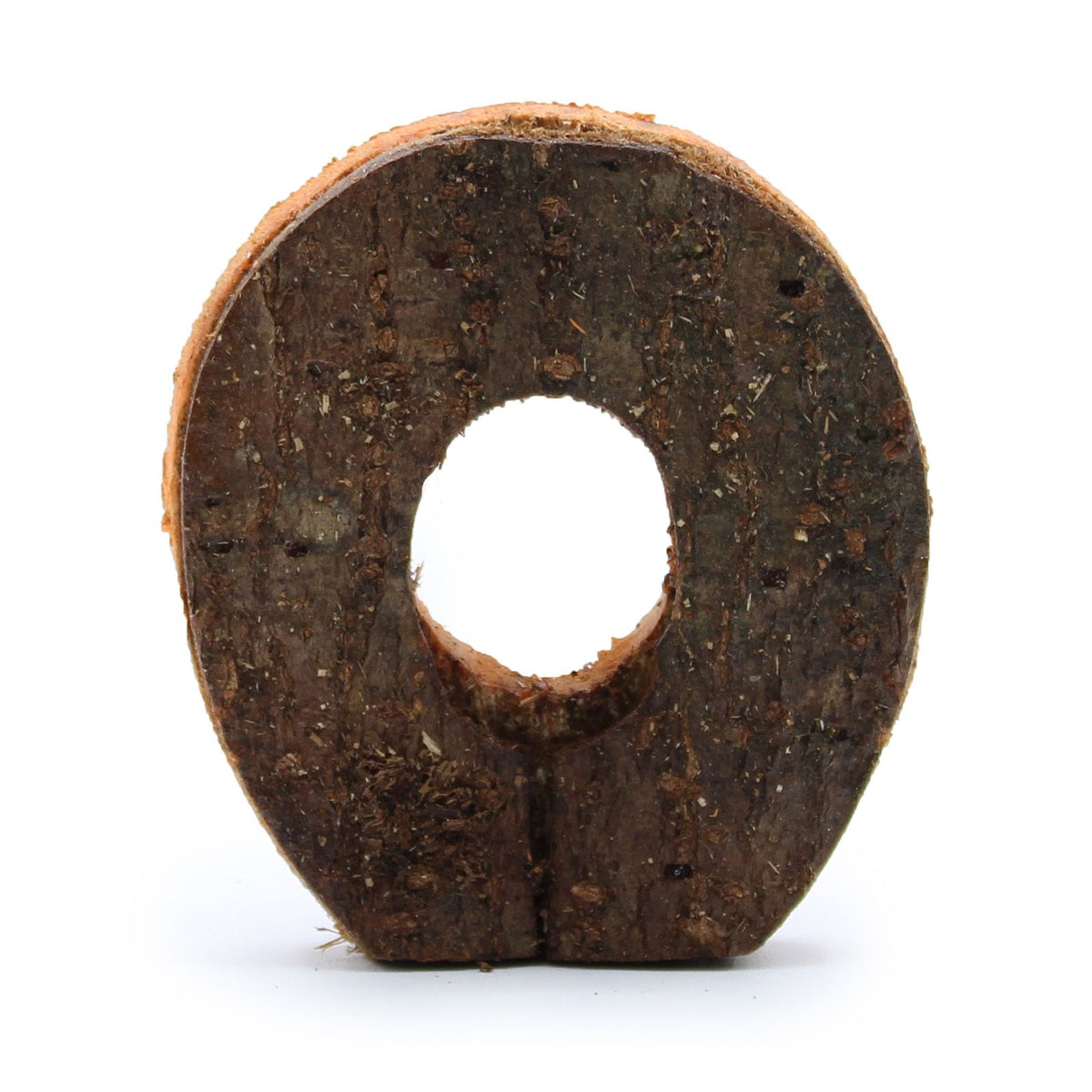 Rustic Bark Letter O - 7cm
