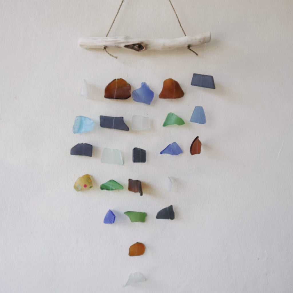 Recycled Glass Wind Chime - Five Strings, Multicolour – view 5
