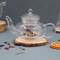 Glass Infuser Teapot - Round Pearl - 400ml Large