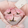 Pink Soap Rose Bouquet - Love Is Eternal Gift Card