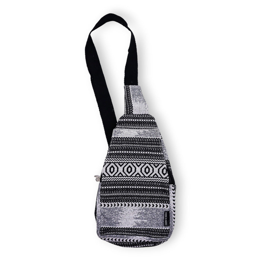 Urban Caravan Monochrome Jacquard Cross Body Bag 40x20cm