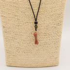 Goldstone Bone Cord Necklace Pendant – view 3