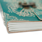 Leather Green Peace Notebook with Lock – 13x18 cm – view 10