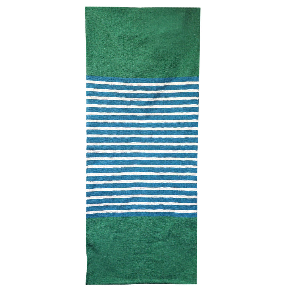 Indian Cotton Rug - Blue/Green - 70x175cm – view 7