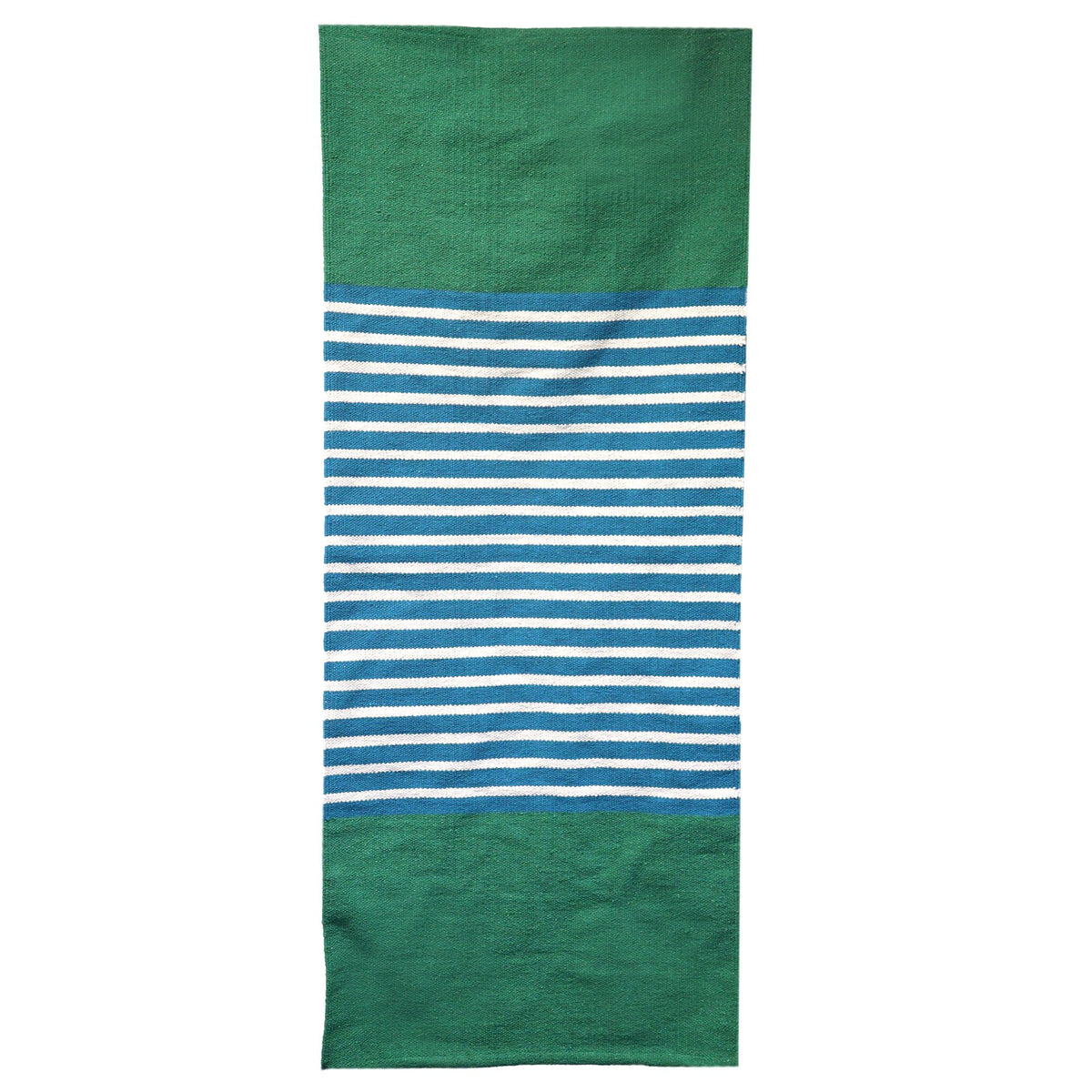 Indian Cotton Rug - Blue/Green - 70x175cm – view 7