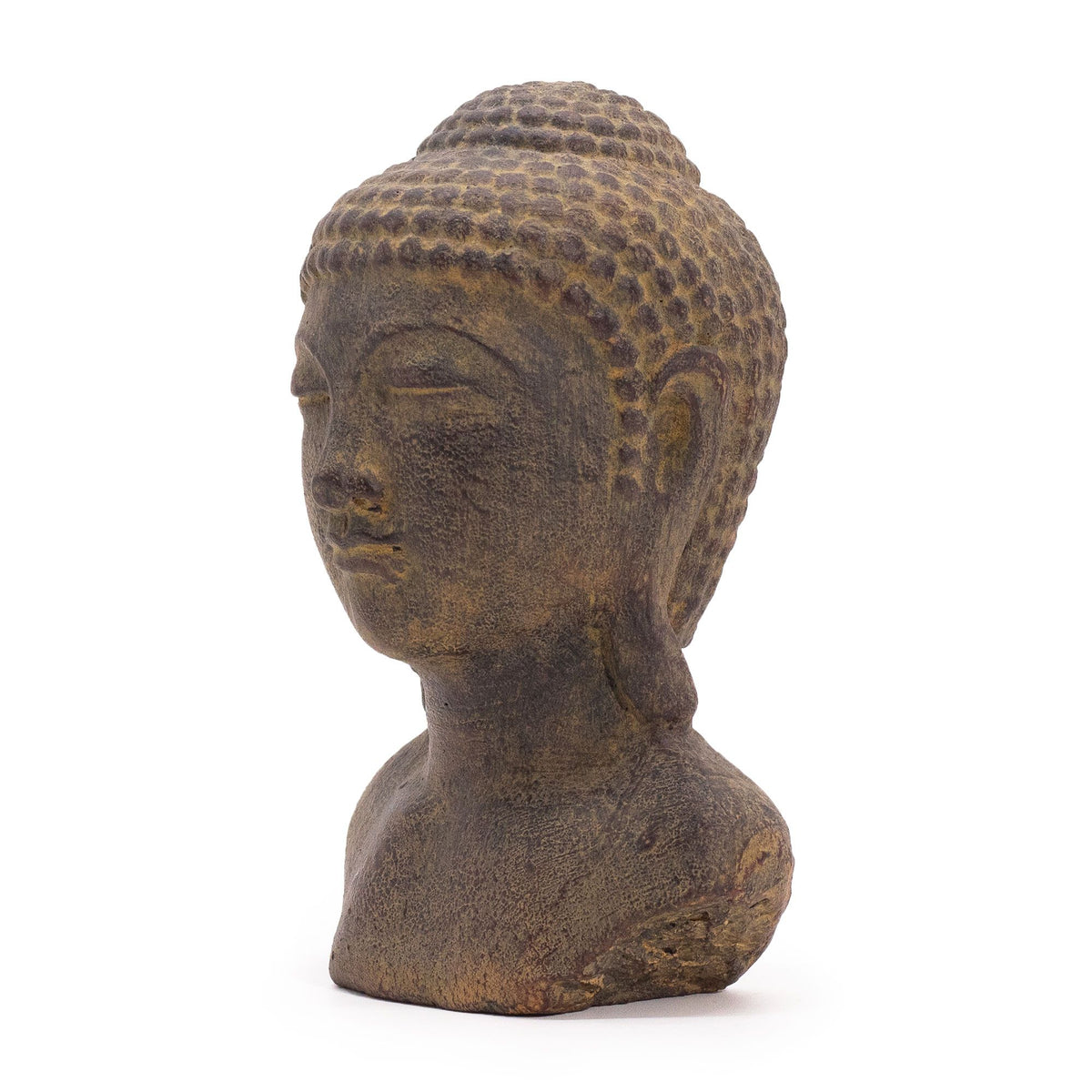 Tranquility Buddha Head Statue, Grey – view 3