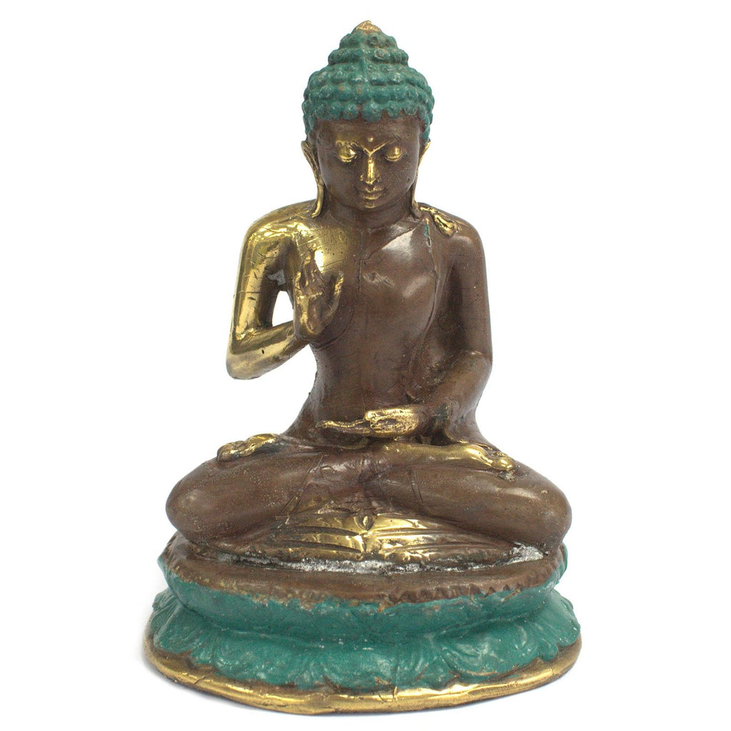 Brass Sitting Buddha Statue – Large – view 2
