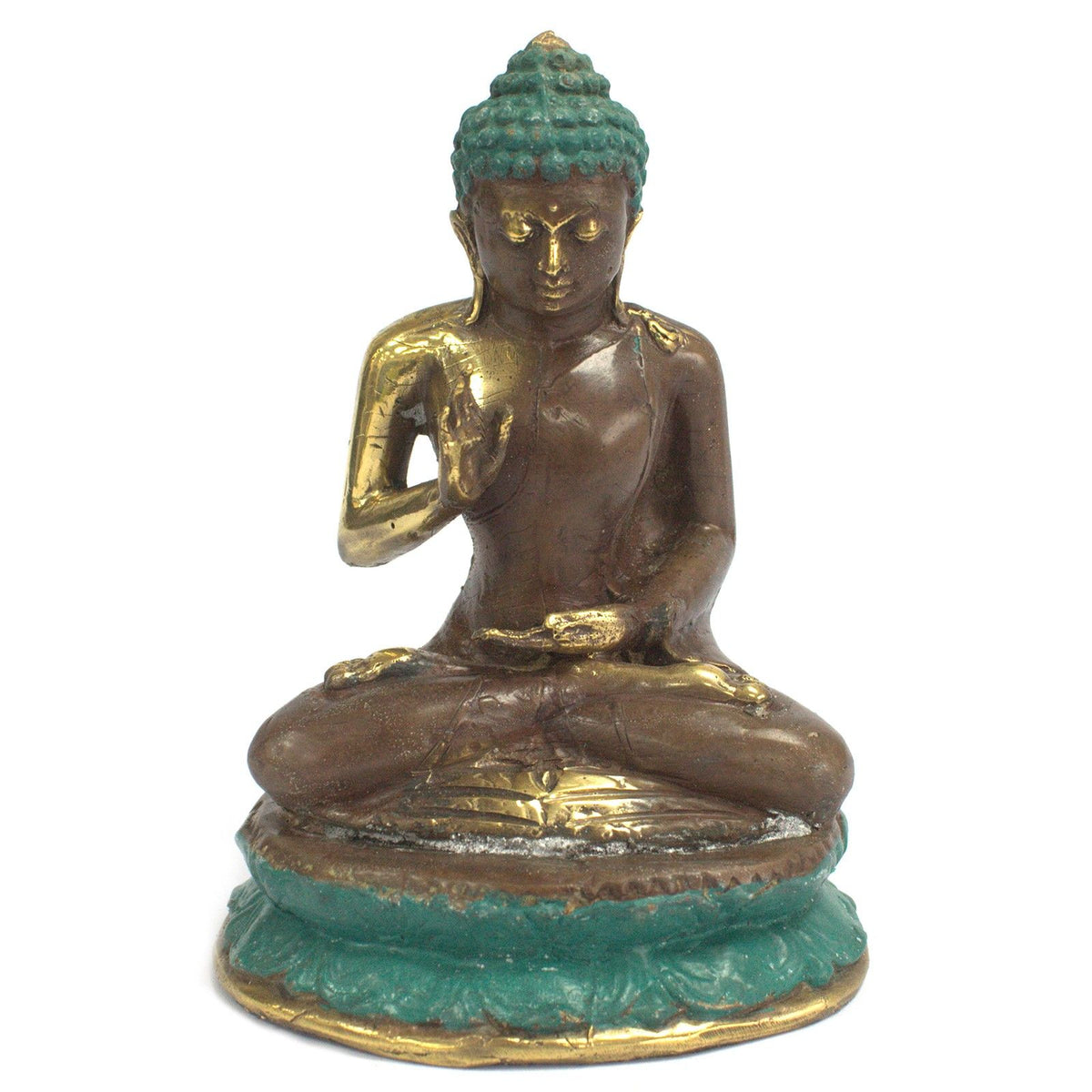 Brass Sitting Buddha Statue – Large – view 2