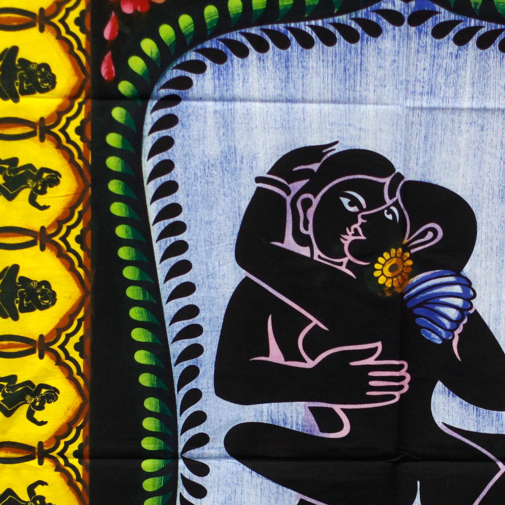 Handbrushed Cotton Wall Hanging - Kamasutra – view 2