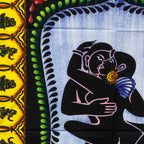 Handbrushed Cotton Wall Hanging - Kamasutra – view 2