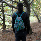 Teal Jacquard Backpack - Nepal Style