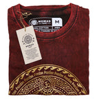 Nomad Sari Stonewashed T-Shirt - Chakra - Maroon - Medium – view 2