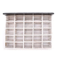 Two-Tone Wood Tray with 25 Compartments