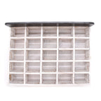 Two-Tone Wood Tray with 25 Compartments