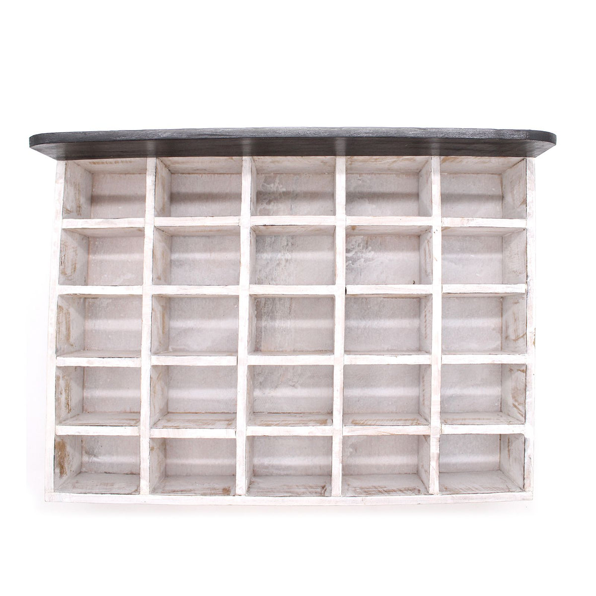 Two-Tone Wood Tray with 25 Compartments