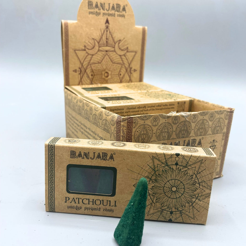 Banjara Patchouli Smudge Pyramid Cones - Pack of 10 – view 6
