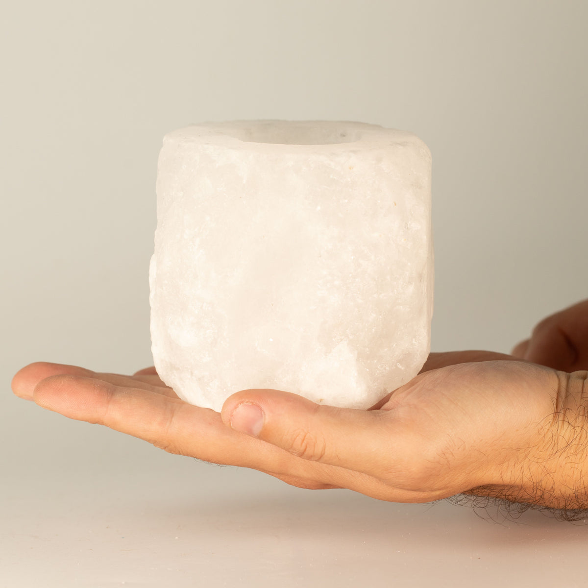Crystal Rock Himalayan Salt Candle Holder, 600-800 g – view 3