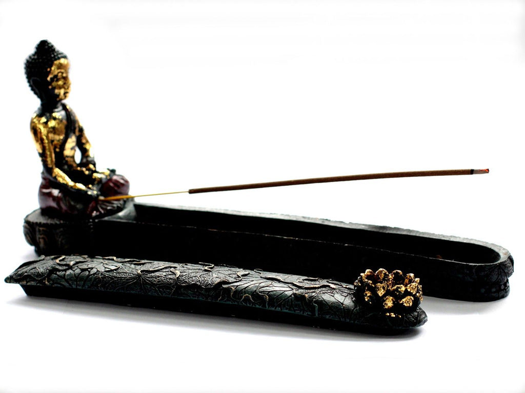 Antique Buddha Incense Burner and Box – view 2