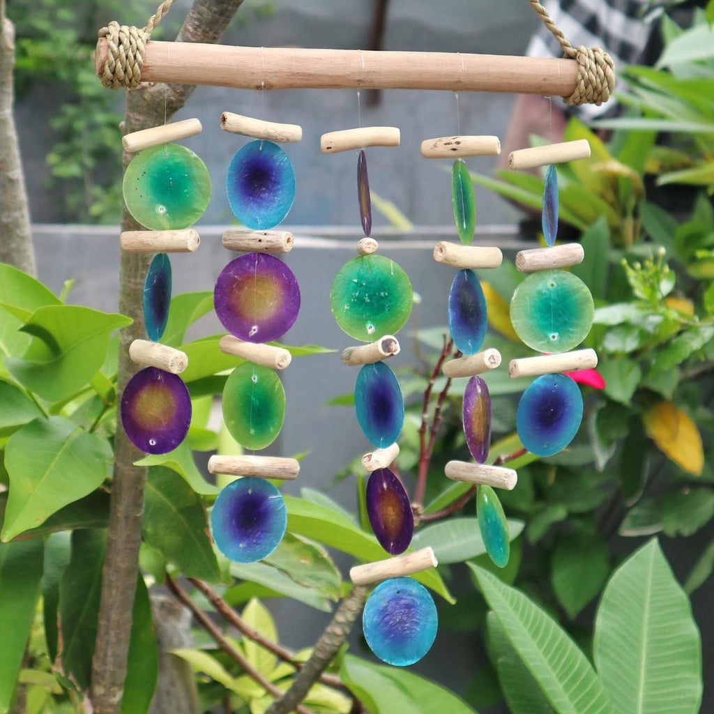 Green & Purple Driftwood Wind Chime – view 5