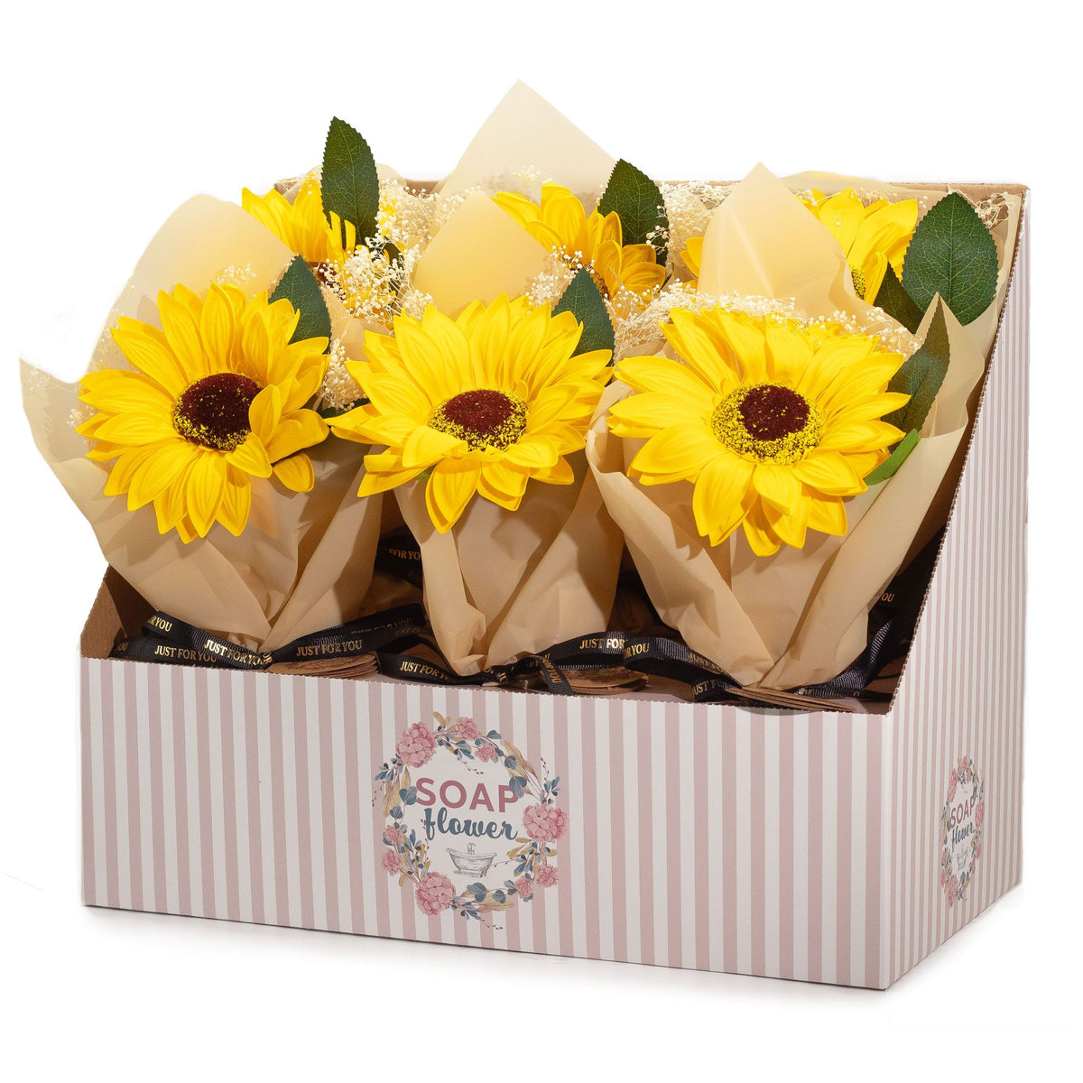 Single Sunflower Soap Flower – view 3