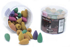 Tub of Assorted Backflow Incense Cones - 45 Pieces