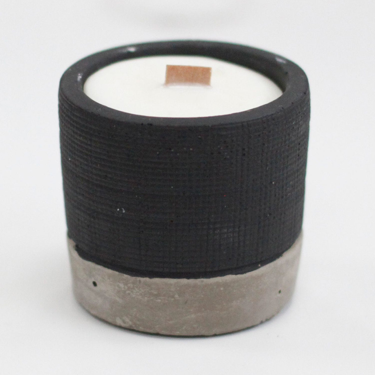 Concrete Wooden Wick Candle - Black - Brandy Butter – view 2