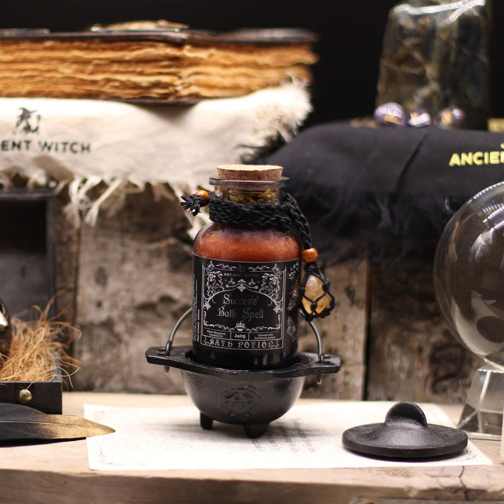 Ancient Witch Bath Spell Potion & Citrine Crystal Amulet - Success – view 6