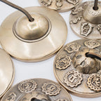 Brass Tibetan Tingsha Bells - Seven Chakra - 7cm – view 2