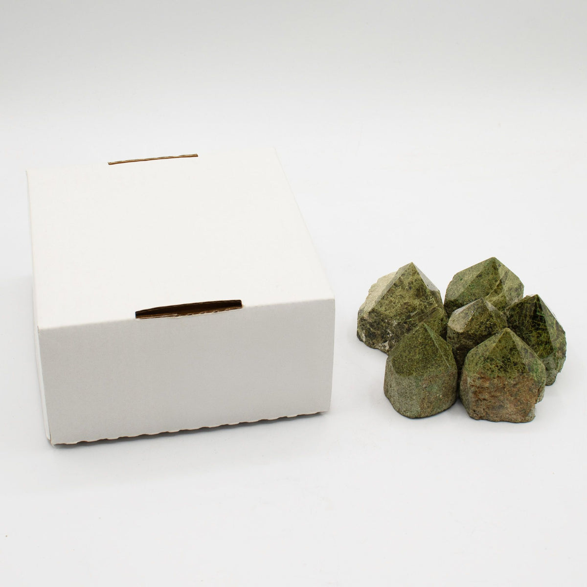 Epidote A Grade Top Polished Gemstone Point, pack of 5-6 pieces – view 6