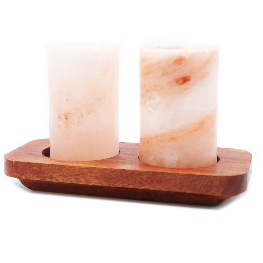 Himalayan Salt Shot Glasses & Wood Tray - Set of 2 – view 3
