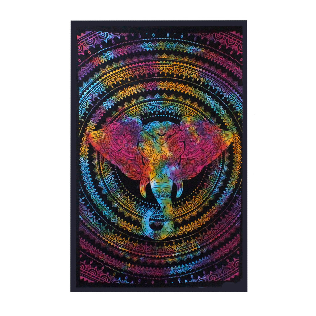 Single Cotton Bedspread & Wall Hanging - Elephant Head 130x200cm – view 2
