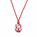 Waxed Cotton Necklace Cord 45cm - Red – view 6