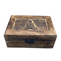 Medium Mango Wood Keepsake Box 15x10x6cm - Buddha