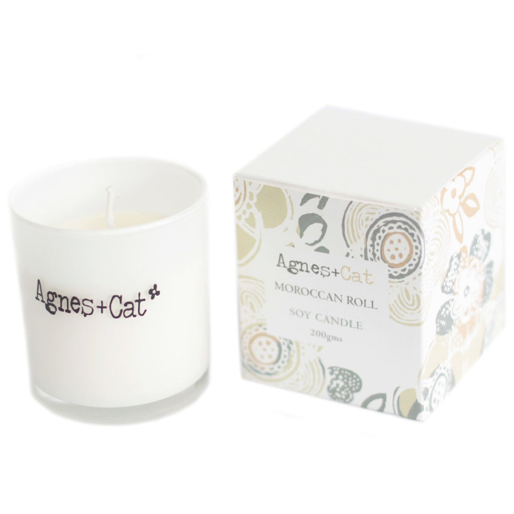 Agnes + Cat Soy Wax Votive Candle - Moroccan Roll – view 3