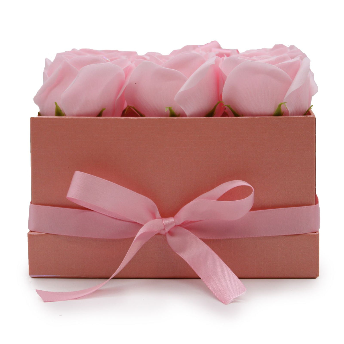 9 Pink Soap Roses Square Gift Box – view 3