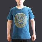 Nomad Sari Stonewashed T-Shirt - Chakra - Blue - Small – view 3