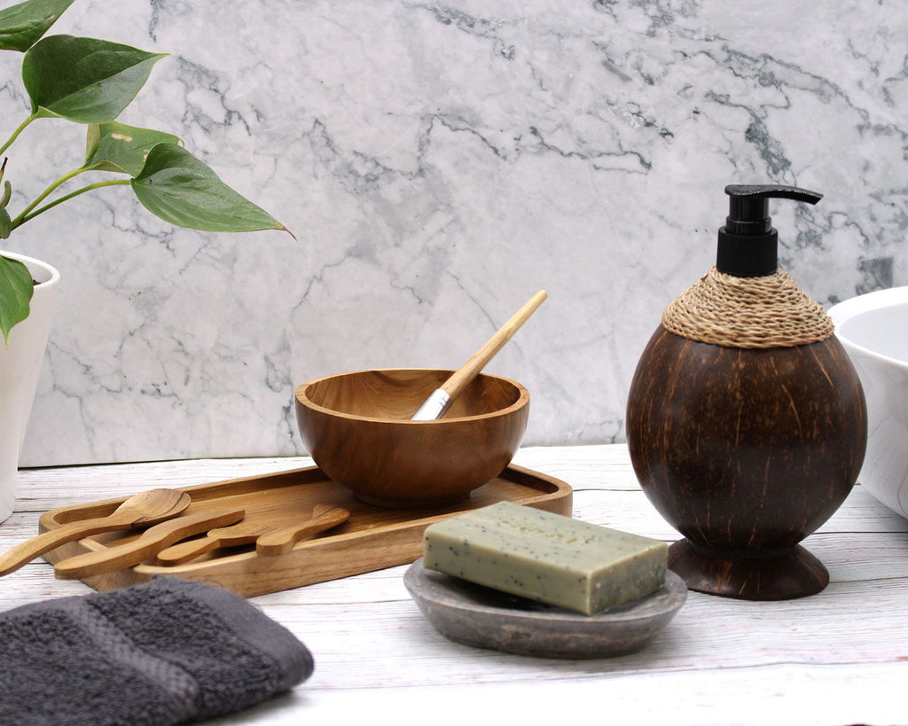Natural Coconut Wood Soap Dispenser 150ml – view 2