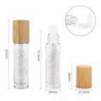 Rock Quartz Roller Bottle with Wooden Cap, 5ml, 8.8cm