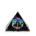 Small Orgonite Pyramid - Chakra Buddha with Black Tourmaline